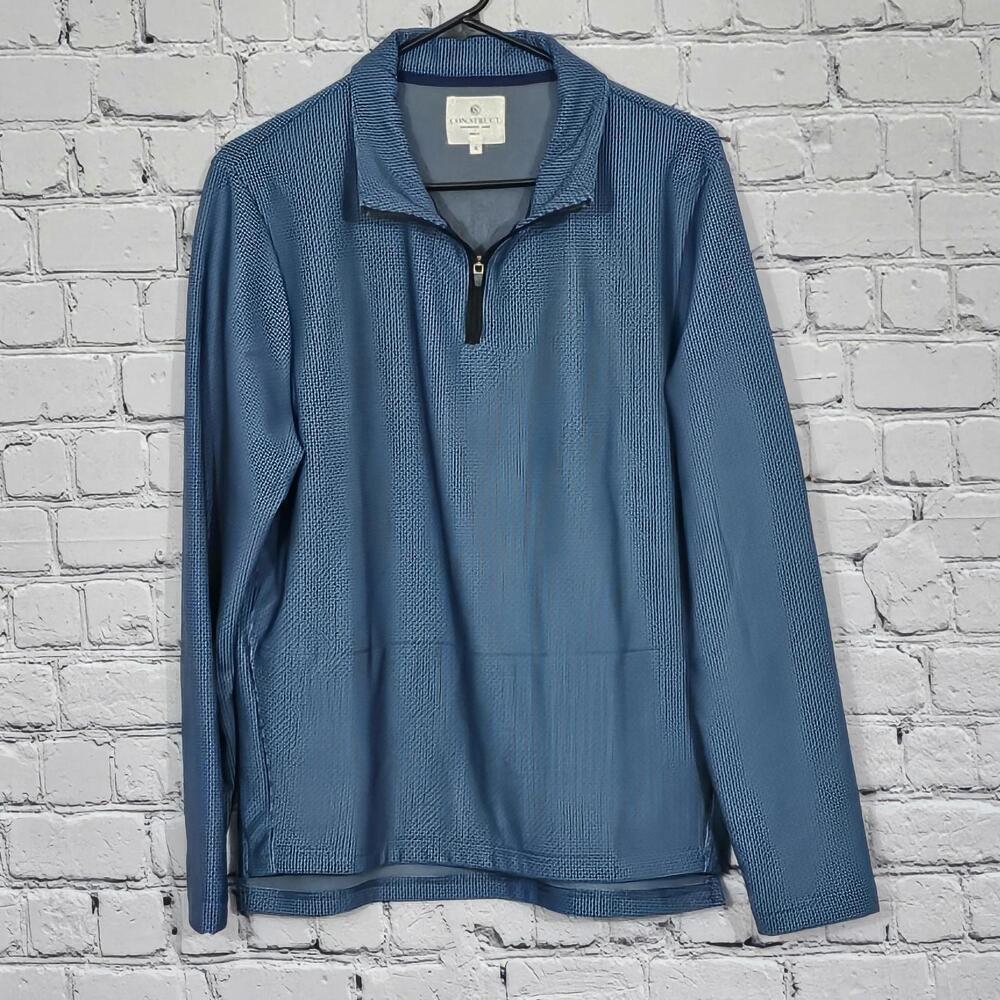 2/$30 Con.Struct Navy Long Sleeve Quarter Zip Pullover Sweater Size S
